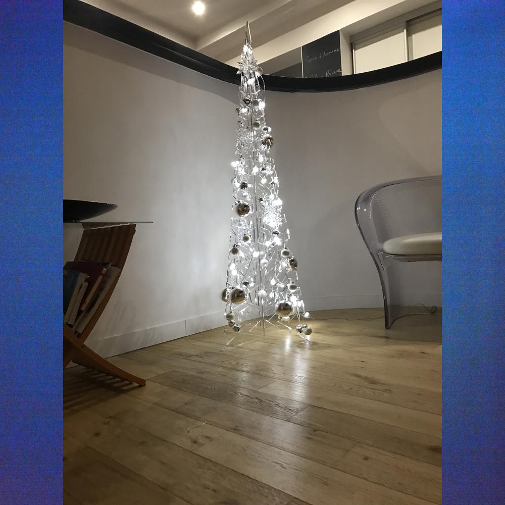 Sapin design cristal hauteur 150 cm